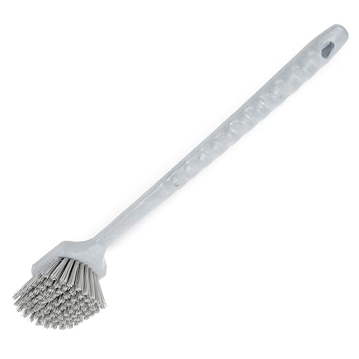 SPARTA 40501EC23 Plastic Large Scrub Brush Kitchen Brush Utility Brush With Long Handle For Cleaning 20 Inches Gray (Pack of 6)