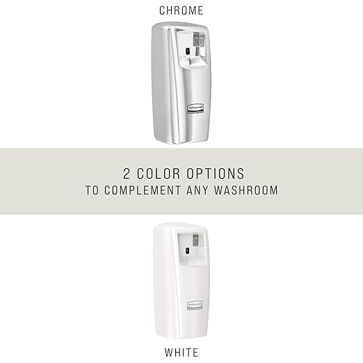 Rubbermaid Commercial Microburst 9000 Aerosol Odor Control LCD Dispenser White for Restaurants/Hotels/Schools/Airports/Offices