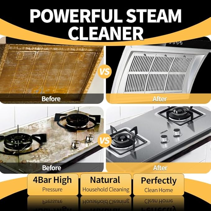 Steam Cleaner 6 Steam Levels 42oz Tank &amp 11 Pieces Accessories 1500W High-Temperature Steam Cleaner for Home Steamer for cleaning Car Tile Floor