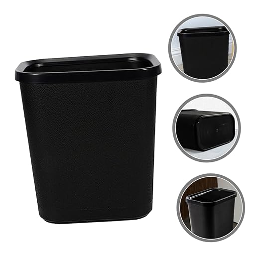Thickened Plastic Trash Can Wastebasket for Home Bathroom Bedroom Office Hotel Opening Garbage Bin with Simple Design Practical Narrow Rectangular Container for Neat Living Spaces