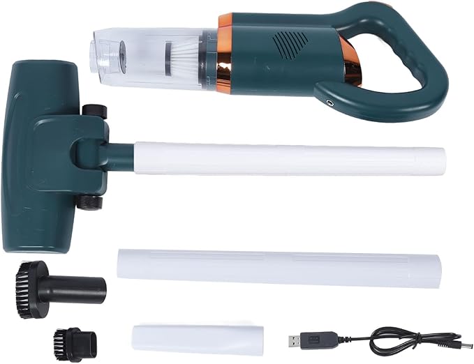 TOPINCN Cordless Stick Vacuum Cleaner 8500Pa Suction Power High Efficiency 120W 2000mAh Lithium Battery Excellent ABS with 600ml Dust Box for Home Floor (Green)