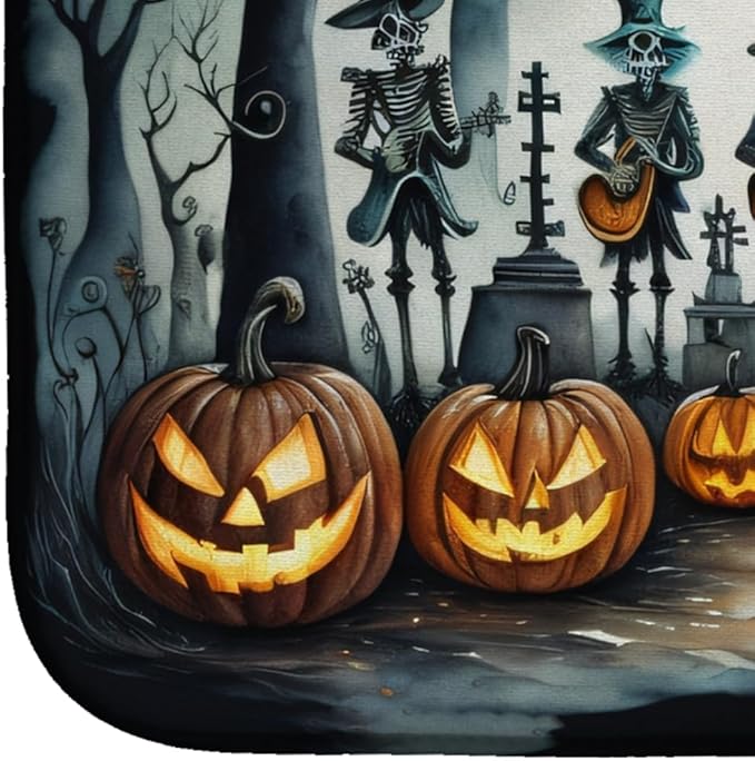 Caroline's Treasures DAC2260DDM Mariachi Skeleton Band Spooky Halloween Dish Drying Mat Absorbent Dish Drying Mat Pad for Kitchen Counter Dish Drainer Mat for Countertop 14 x 21 Multicolor