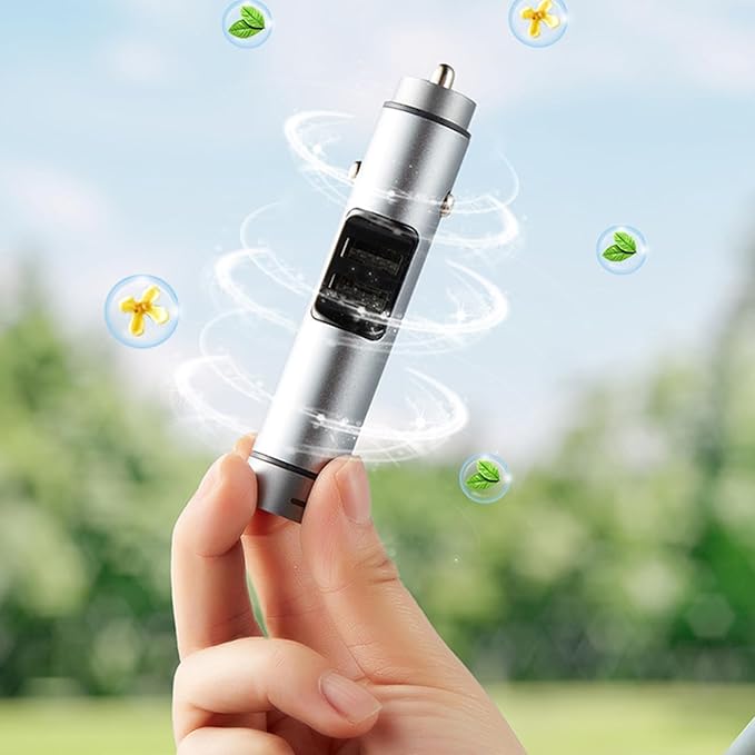 Intelligent Car Charges Diffuser Fragrant Tablets Included Double USB Ports Aluminum Air Freshener Longlasting Fragrances