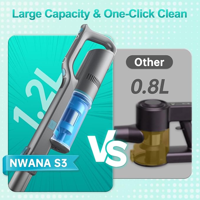 Cordless Vacuum Cleaner 230W Stick Vacuum with Powerful Suction 50Mins Runtime Vacuum Cleaners