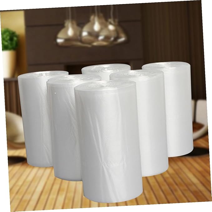 Milisten 6 Rolls Thickened Small Plastic Trash Bags 45x50cm Disposable Wastebasket Liners for Bedroom and Bathroom Tear-resistant Flat-top Garbage Bags for Home Use