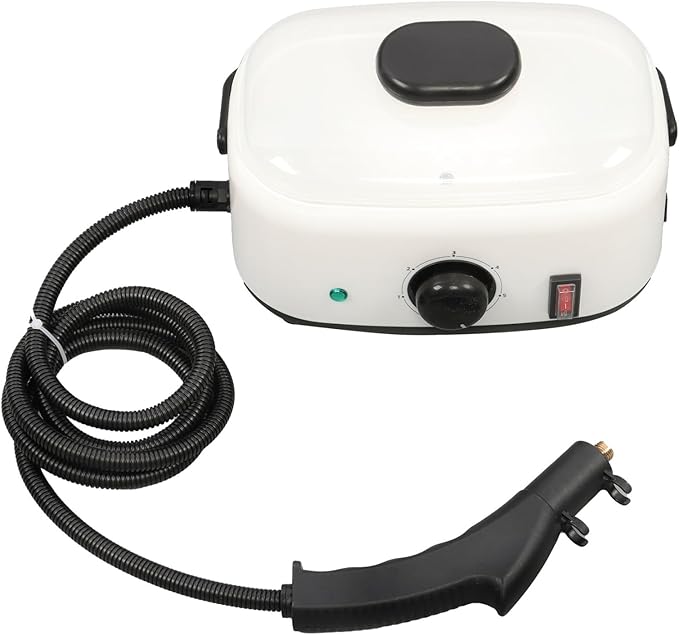kimllier Portable 1500ml Steam Cleaner 2500W High-Pressure Deep Cleaning for Car Interiors Bathroom Tiles Upholstery Grout Lines Windows