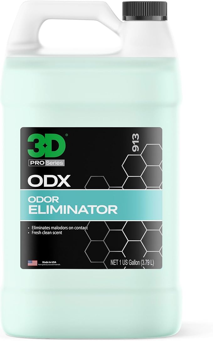3D ODX - Automotive Odor Eliminator - Deodorizes Pet Food Smoke &amp Other Linger Odors - Fresh Clean Scent - Great for Car Home Office Use