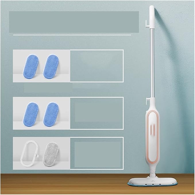 Household steam mop Electric high Temperature steam Cleaning Artifact Multifunctional Non-Wireless Mopping Machine (Color : Milk Gum Size : Small) (Package Small)