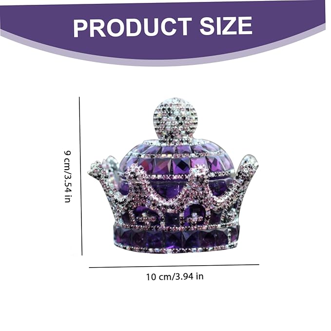 Crown-Shaped Car Air Freshener Diamond Car Ornaments with Anti-slip Pad Interior Decoration for Home Office(Purple) Crown Air Freshener For