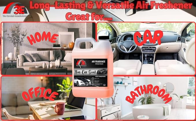 New Car Smell Premium Air Freshener and Odor Eliminator Long-Lasting Scent Great for Cars Trucks SUVs RVs &amp More 64 fl oz (Half Gallon)