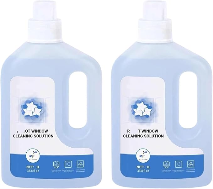 2 Bottles Window Cleaner Cleaning Solution Refill - Compatible With ECOVACS - Compatible With Winbot W1 Pro/W2 Pro Omni