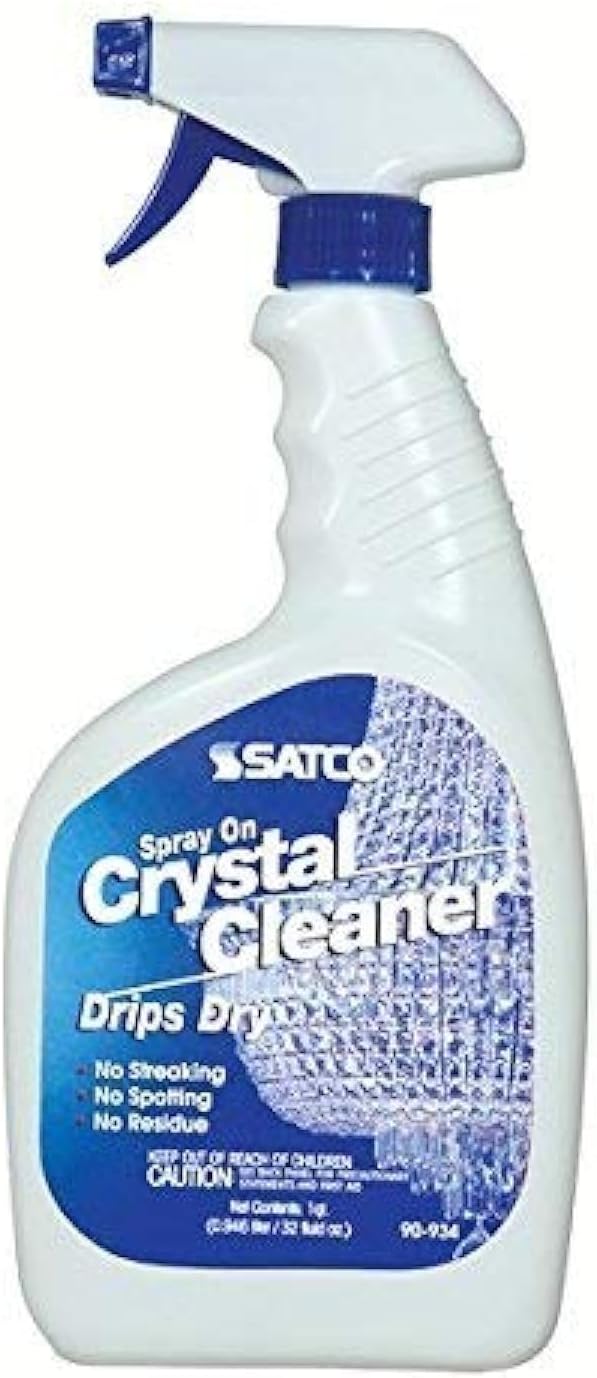 Satco 90-934 Crystal Chandelier Cleaner - Spray On 32 Ounces-pack of 4