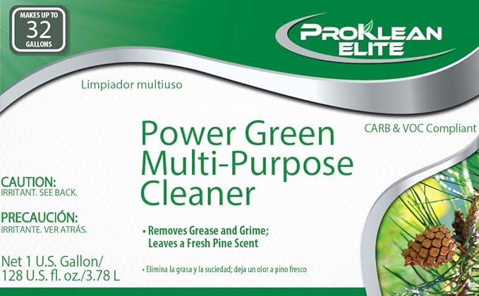 Power Green Multi-Purpose Cleaner | Cleaner Concentrate | Heavy Duty Pine Oil Degreaser | Industrial and Janitorial Use