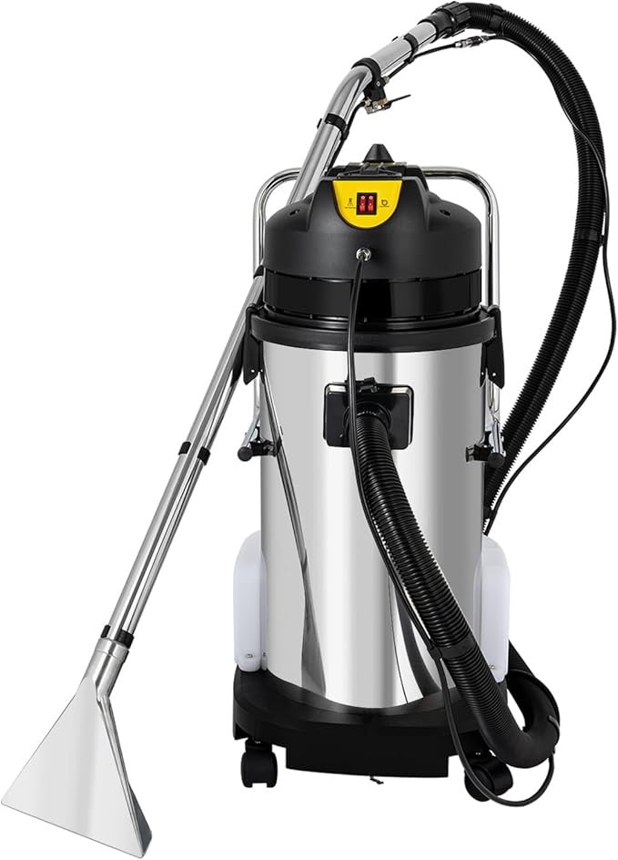 Commercial Carpet Cleaner Machine 40L/11Gal Heavy Duty Extractor Vacuum Washer 1034W Power 3-in-1 Portable Floor Cleaning System with Tools Tanks Wheels for Commercial Home Use