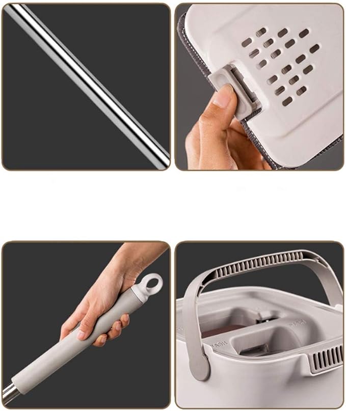 2020 Latest Mop Set Hands Free Wash Cleaning Tools Floor Cleaner Microfiber Mops with Bucket Kitchen Clean Flat Squeeze