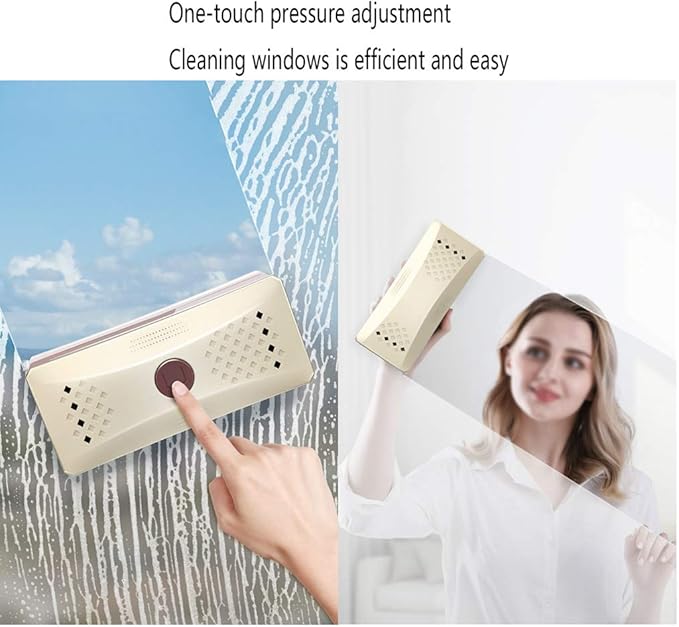 Magnetic Window Cleaner Double-Sided Magnetic Window Cleaner Glass Cleaning Brush Glass Wiper Household Cleaning Tools with Anti-Falling RopeWindow Clean Brush The Glider