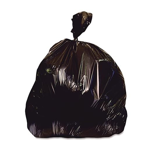 Heritage X8647QK Low-Density Repro Can Liner 56 gal 2 mil 43 x 47 Black 100/Carton