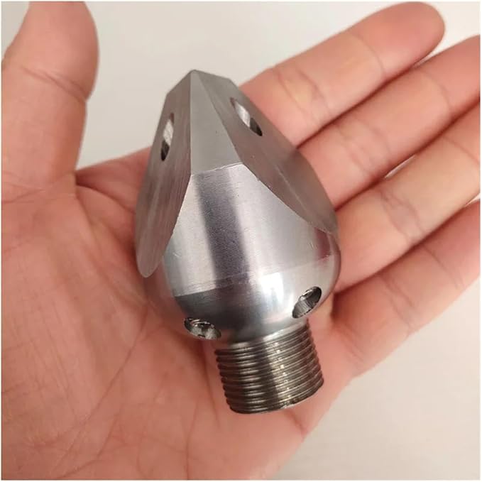 High-pressure Nozzle Small Puncture Stainless Steel Dredging Washing Machine Accessories Mine Dredging Sewer Water Mouse Nozzle (Color : M22 female thread) WANGZC001