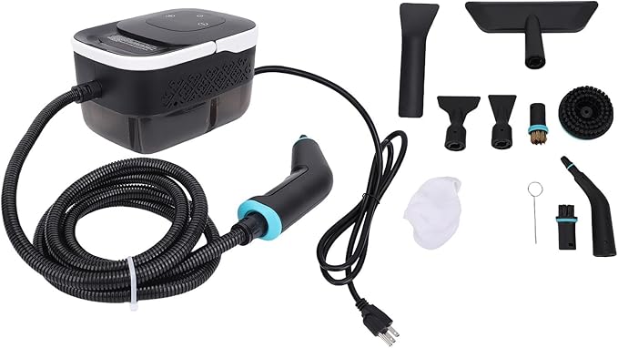 Pssopp Portable Handheld Steamer High Temperature Pressurized Steam Cleaning MachineSteam Cleaner for Home Car Furniture Bed (US Plug 110V)