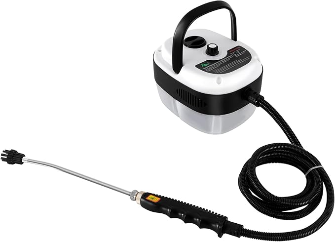 Handheld Steam Cleaner 2500W High Temperature Pressurized Steam Cleaner for Home Use Fast Heating Portable Steamer Cleaning Machine with 3 Brush Heads for Kitchen Car Detailing