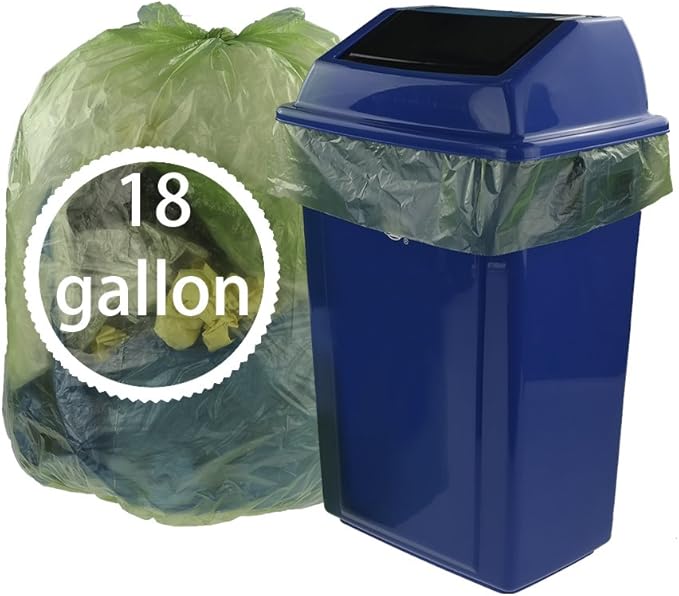 Kekow Large Trash Bags for Kitchen 18 Gallon 100 Counts