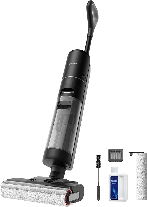 DREAME H12 PRO Vacuum Mop Wet Dry Vacuum Cleaner for Hard Floor Vacuum and Mop at The Same Time for Wet &amp Dry Messes Auto Self-Cleaning Edge to Edge Cleaning with Hot Air Drying