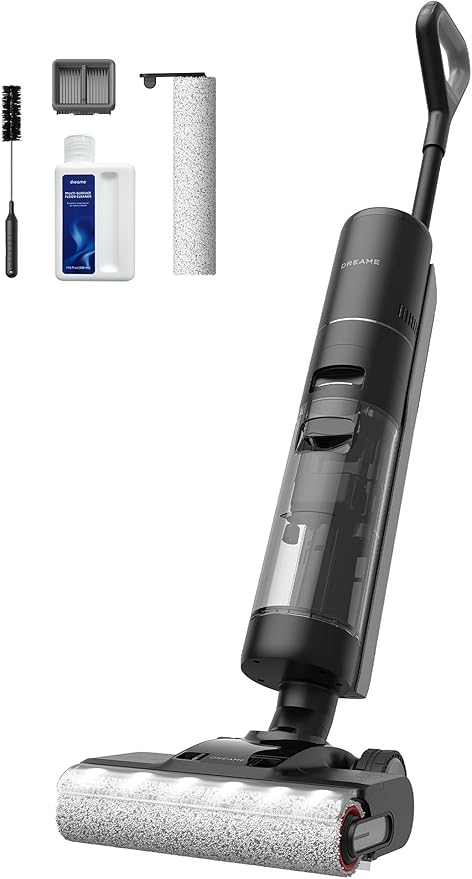 DREAME H13 Pro Wet Dry Vacuum Cleaner Smart Floor Cleaner Vacuum Mop for Hard Floors 140°F Brush Wash Hot Air &amp Dual Rotation Self-Cleaning GlideWheel Power System Great for Sticky Messes