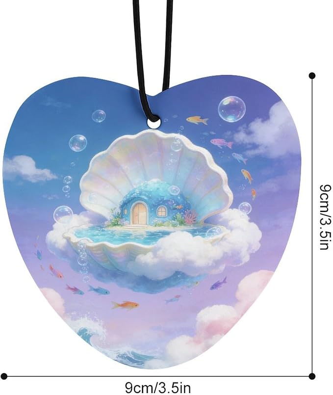 5PCS Car Air Freshener Hanging Personalized Double Sided Underwater Dwelling Car Fresheners Long Lasting New Cars Scents Cute Automotive Freshies for Closets Drawers (tea)