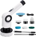 7-in-1 Electric Spin Scrubber Cordless Bathroom Cleaner 450 RPM with Extension Handle
