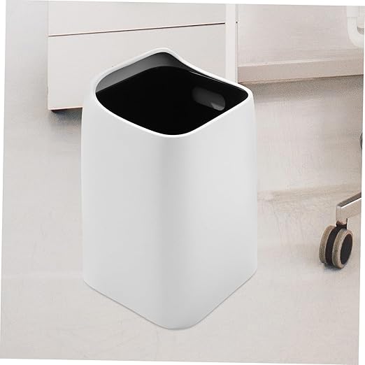 Zerodeko Double Layer Trash Can Nordic Style Sleek Garbage Bin for Kitchen Bedroom and Home Capacity Waste Basket Made from Material
