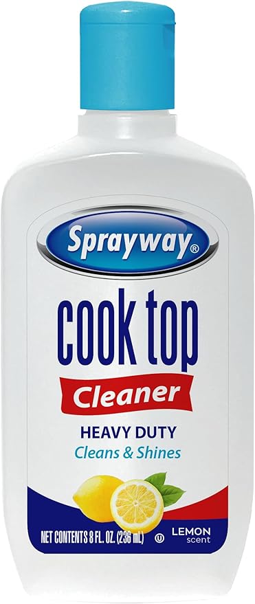 Sprayway Cook Top Cleaner 8oz Pack of 12 | Removes Grease Grime &amp Stubborn Stains | Streak-Free Shine Safe for Glass &amp Ceramic Cooktops | Easy-to-Use Formula
