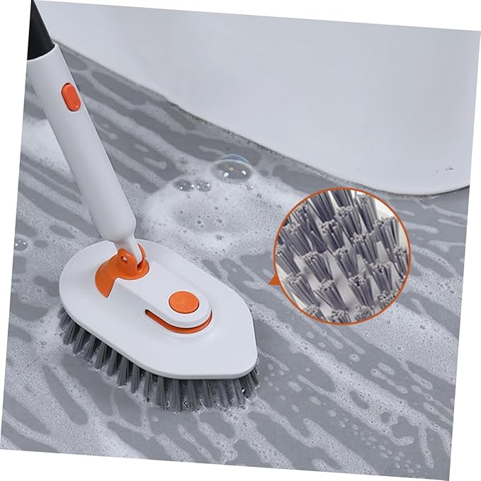 SAFIGLE 1set Multi-Functional Grout and Floor Cleaning Brush Ergonomic Handle for Bathroom Tile and Kitchen Includes Sturdy Hard Bristles and Replaceable for Deep Cleaning