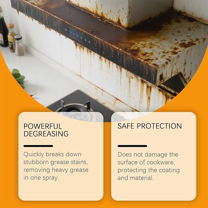 Heavy-Duty Kitchen Degreaser Foam Cleaner 2026 New Multifunctional Powerful Oven Cleaner Heavy Clean Up Kitchen Oil Stains Spray for Stove Counter Tops Range Hoods (1 Heavy)