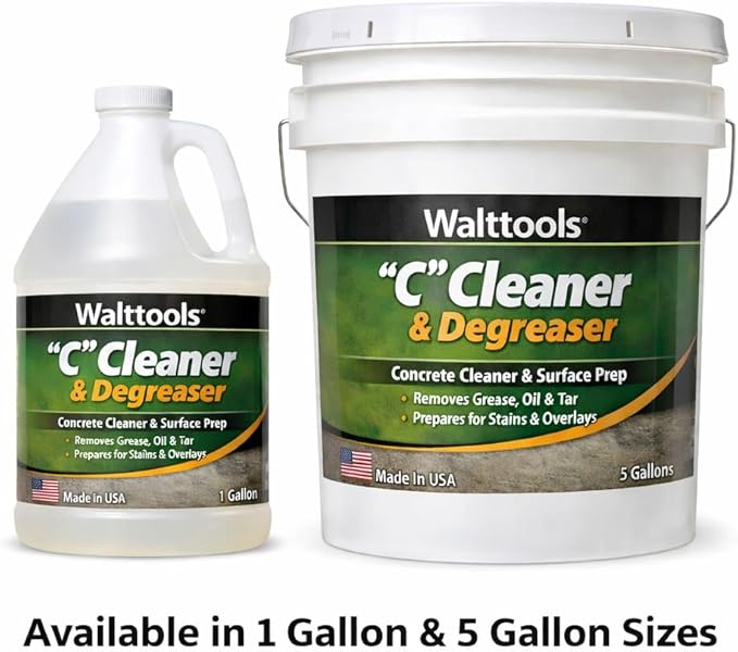 “C” Cleaner &amp Degreaser – Citrus-based concrete cleaner that removes grease oil tar &amp rubber marks. Eco-friendly non-toxic degreaser for floors and overlays.