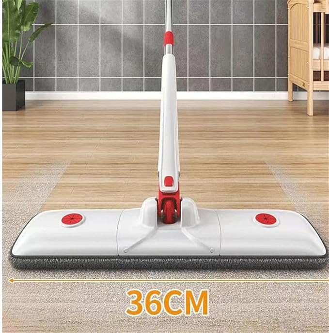Self-Twisting Horizontal Board No-Hand Wash Mop Household Dust Clean Dry and Wet Wood Floor Absorbent