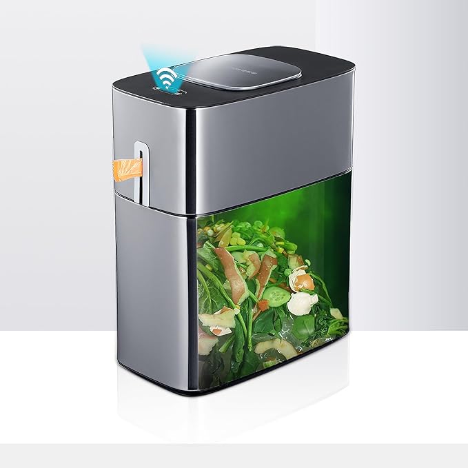 MOPUP Touchless Bathroom Trash Can 4 Gallon Narrow Metal Automatic Privacy Garbage CansMotion Sensor Trash Bin for BedroomOfficeToiletRV