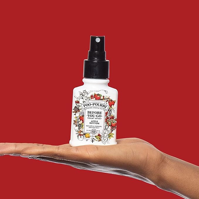 Poo-Pourri Before-You-Go Toilet Spray Bottle Maple Pumpkin Original Apple Bottom and Apple Cider 2 Ounce Bottles Set