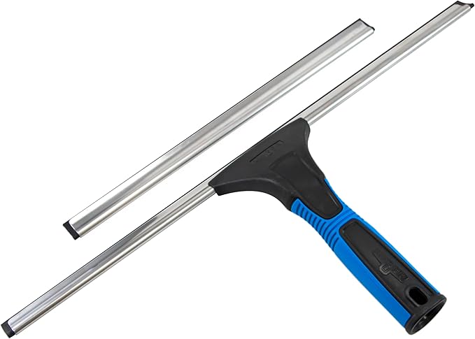 Unger Professional Connect and Clean 18” EZ Change Window &amp Glass Cleaning SqueegeeLarge-and Small WindowsRubber Blade Tool for Streak-Free ResultsIncludes 12” Channel(Pack of 6)
