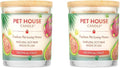 Pet House Candles Clean Burning Long Lasting Pet Odor Candles Plant-Based 60 Hour Burn Time - Tropical Fruit 9 oz 2 Pack