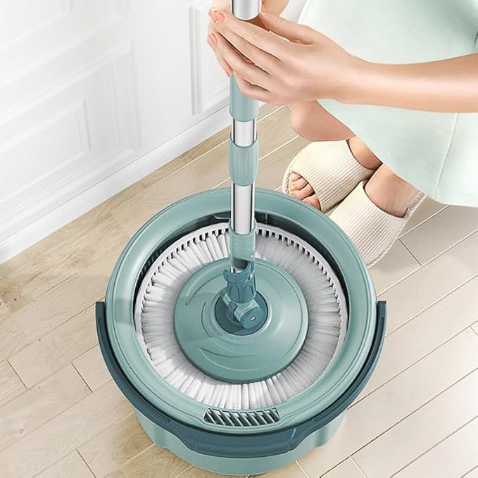 Single Bucket Rotating Mop Set Dry and Wet Dual-Purpose Telescopic