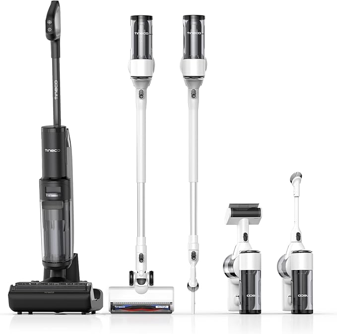 Tineco Floor ONE Switch S7 Wet Dry Vacuum Cleaner Smart Floor Washer Multi-Function Self-Cleaning Extended Battery Lifespan 65Min Runtime ZeroTangle Brush Dual-Edge Cleaning Whole-House Cleaning