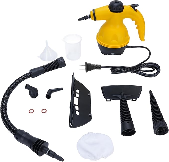 Handheld Steam Cleaner 1000W IPX4 Protecting Multipurpose Steam Cleaner for Home (US Plug 110V)