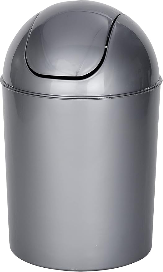 WENKO Economic Swing Top Bin Grey