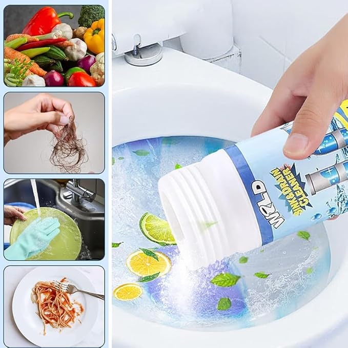 Foaming Sink &amp Drain Cleaner Powder 2026 Upgraded Fast-Acting Pipe Declogger for Kitchen Bathroom Shower Toilet Powerful Rapid Foam Drain Opener for Hair Grease &amp Odor Removal (5pcs)