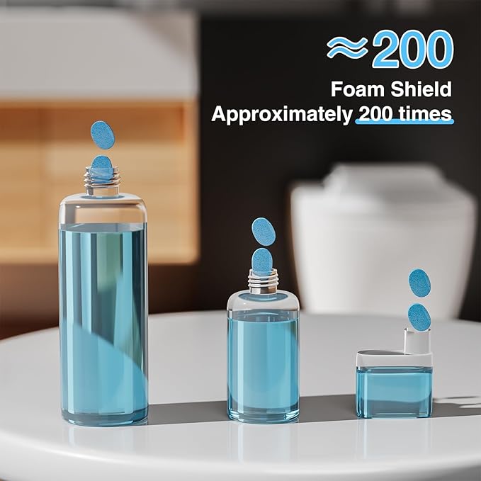 Toilet Foam Shield Tablets Anti-Splash &amp Deodorizing Bathroom Freshener Stain-Resistant Protective Foam Layer for Smart and Regular Toilets 36 Tablets per Box