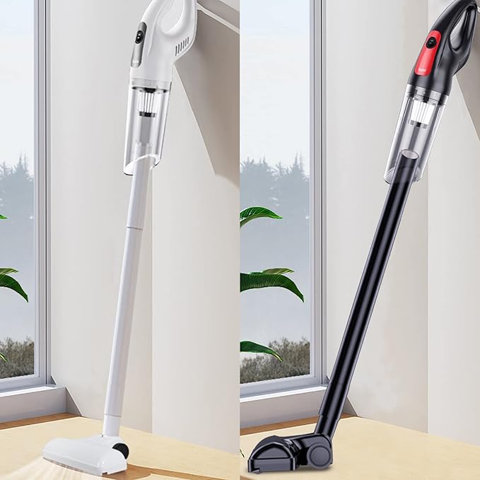 Portable Cordless Stick Vacuum Flexible Brush Head Light Weight Quiet Handheld Vacuum Cleaner for Cleaning Carpet and Hardwood Floor Pet HairDebrisDustsCrumbs