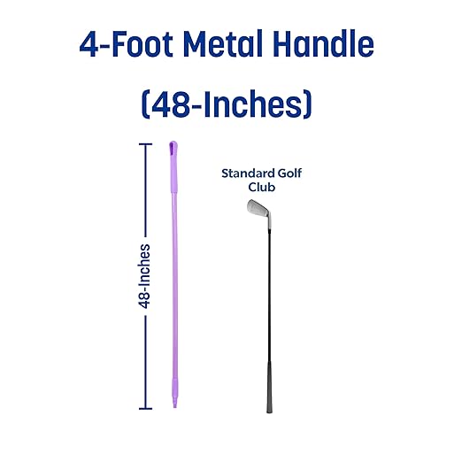 SPARTA 41225EC68 Fiberglass Broom Handle Mop Handle Replacement Handle With Acme Threaded Tip For Commercial Cleaning 48 Inches Purple