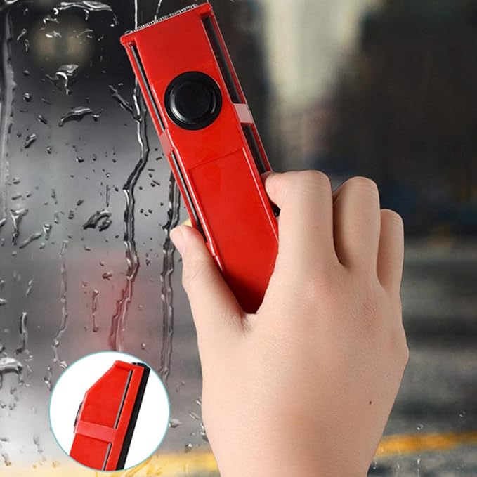 Double-Side Window Glass Wiper Gadgets Fits for Single Glazed for Anti-Fall
