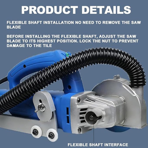 1200w Household Electric Tile Gaps Crevice Cleaning Machine Slotting Tool 9000r/Min Tile Joint Cleaner Tile Joint Cleaning Machine Duty Floor Cleaner D