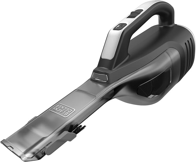 BLACK+DECKER Dustbuster Reveal Handheld Vacuum Cordless Car Vacuum Portable Cordless LED Light Long Run Time Rechargeable Lightweight Dust Buster Includes Crevice Tool Charging Base (HLVD320B42)
